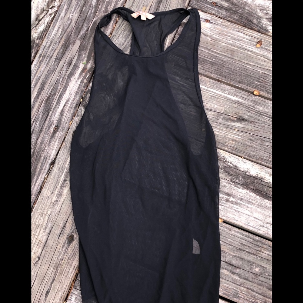 Olympia black mesh top